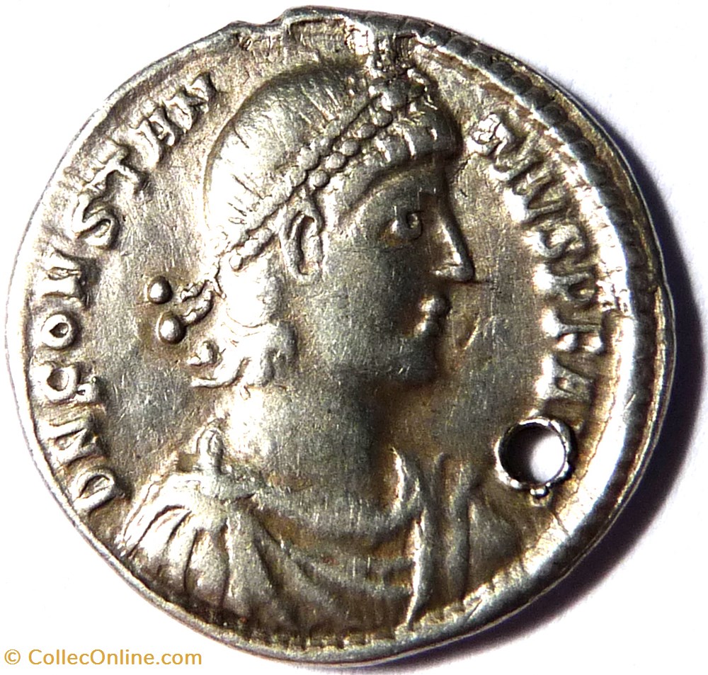 Médaille à partir d'une silique de Constance II monnaies antiques romaines imperiales et republicaines medaille a partir une silique de constance ii