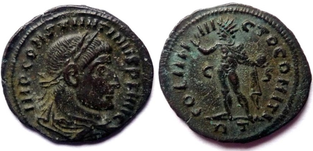 RIC 39/Constantin 1er/Rome/SOLI INVICTO COMITI monnaies antiques romaines imperiales et republicaines ric 39 constantin 1er rome soli invicto comiti