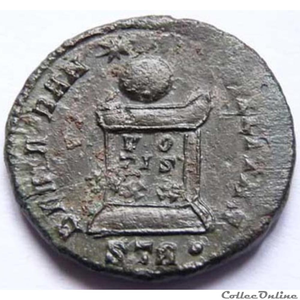 Crispus 322/ Trèves/BEATA TRANQVILLITAS monnaie antique av jc ap romaine crispus 322 treves beata tranqvillitas