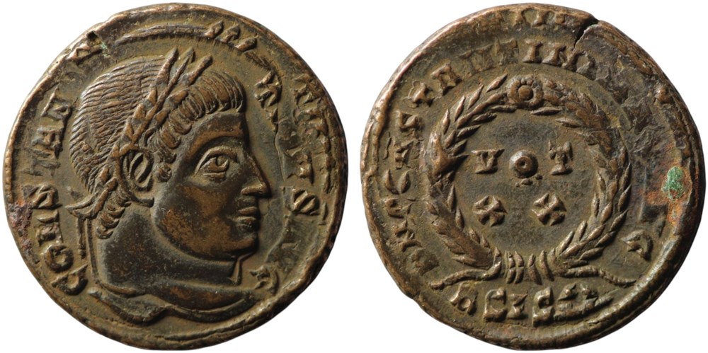 D N CONSTANTINI MAX AVG/321-324/Siscia monnaies antiques romaines imperiales et republicaines d n constantini max avg 321 324 siscia