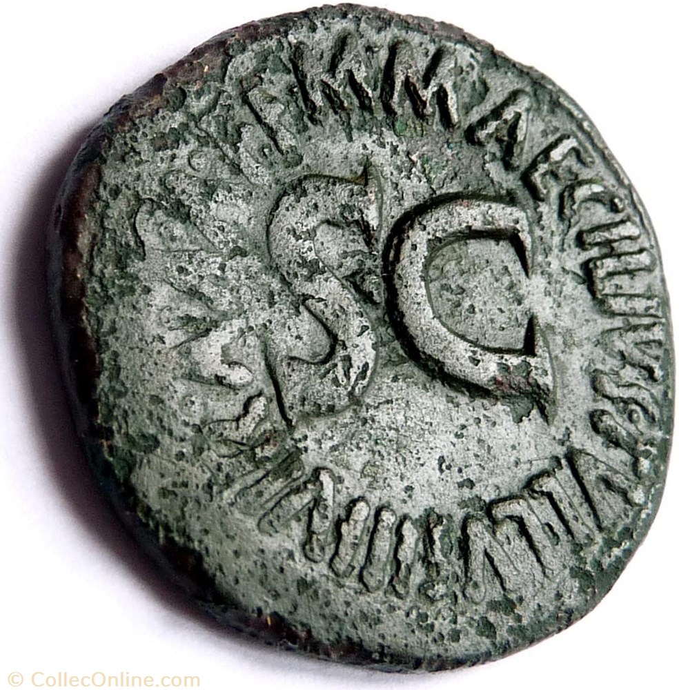 Auguste 7 av JC/As/Rome/SC 4 monnaie antique ap romaine auguste 7 av jc as rome sc