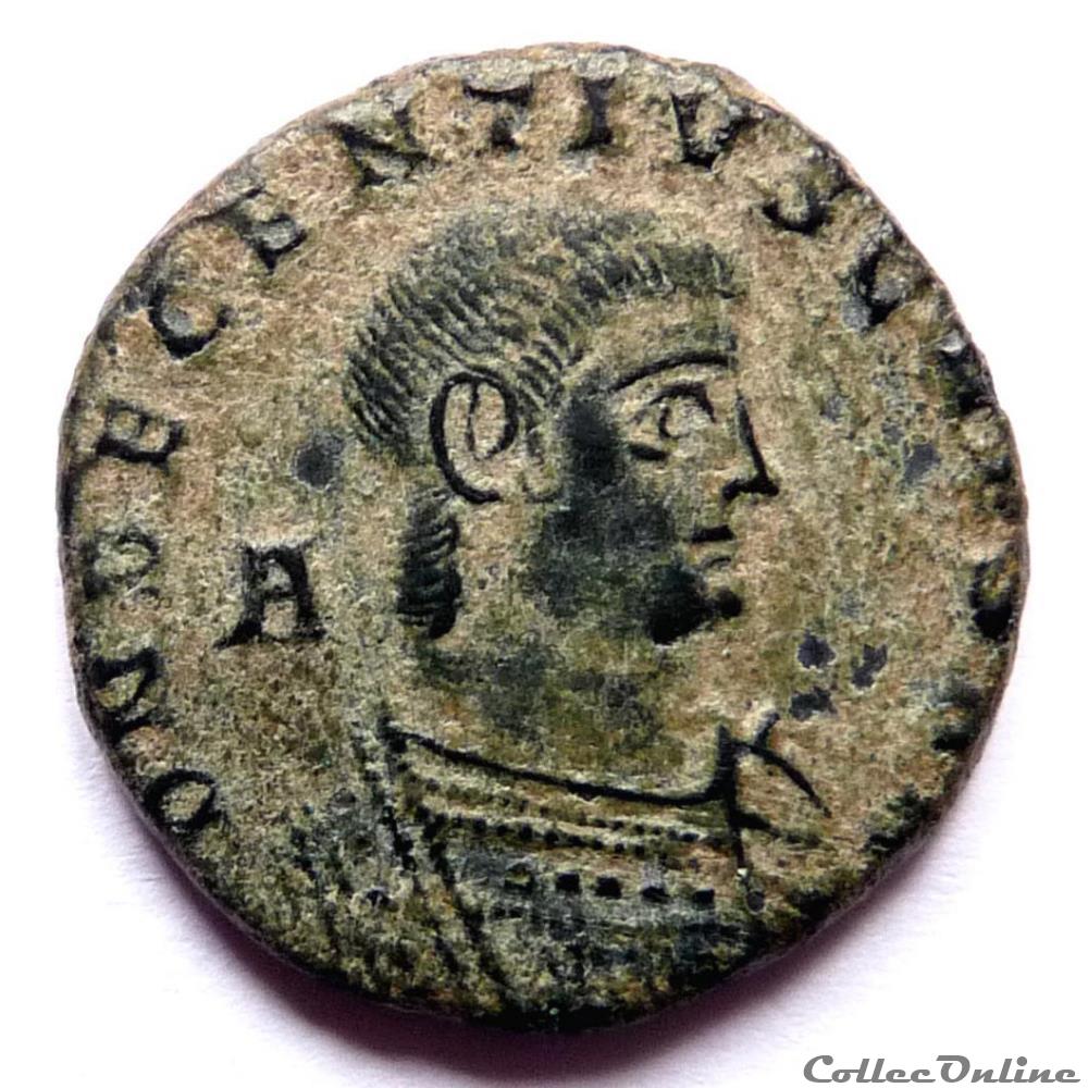 Décence 350-352/Arles/VICT DD NN AVG ET CAES monnaies antiques romaines republicaines imperiales decence 350 352 arles vict dd nn avg et caes
