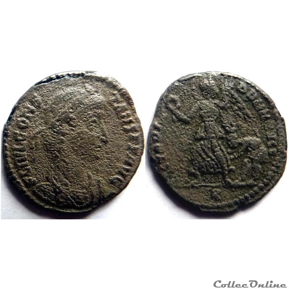 Constans 347/Rome/VICTORIA DD NN AVGG 3 monnaies antiques romaines republicaines imperiales constans 347 rome victoria dd nn avgg