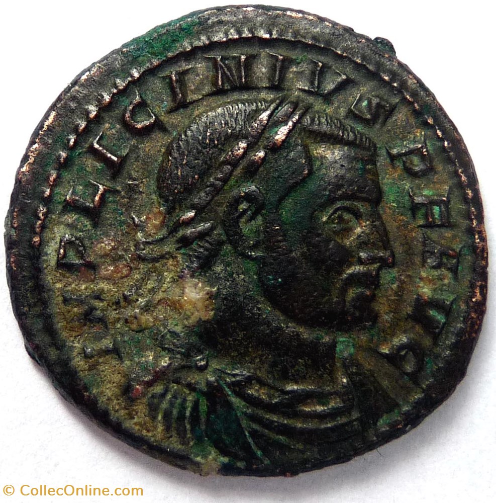 monnaies antiques a romaines republicaines imperiales licinius 1er 312 313 ostie genio pop rom