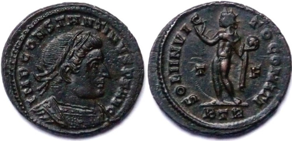 monnaies antiques romaines imperiales et republicaines ric 97 constantin 1er 316 treves soli invicto comiti