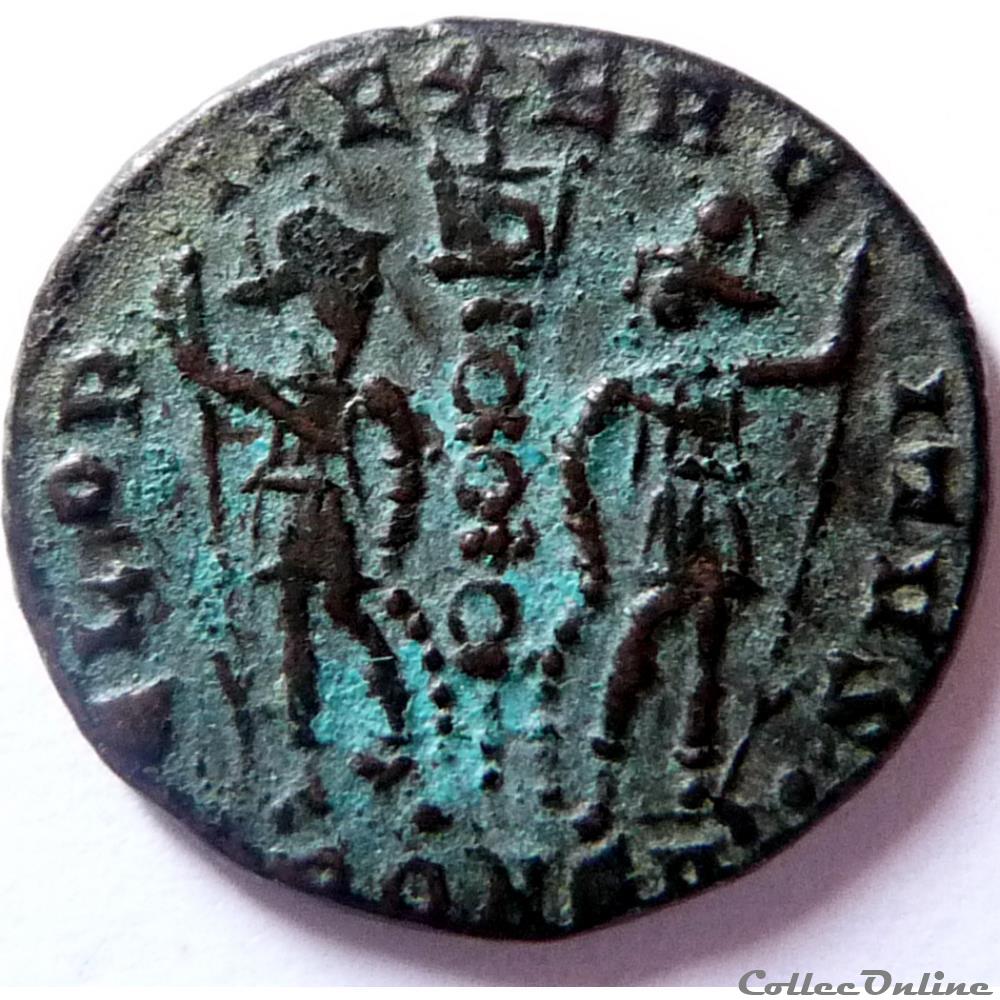 Constantin II 337-340/Constantinople/GLORIA EXERCITVS monnaie antique av jc ap romaine constantin ii 337 340 constantinople gloria exercitvs