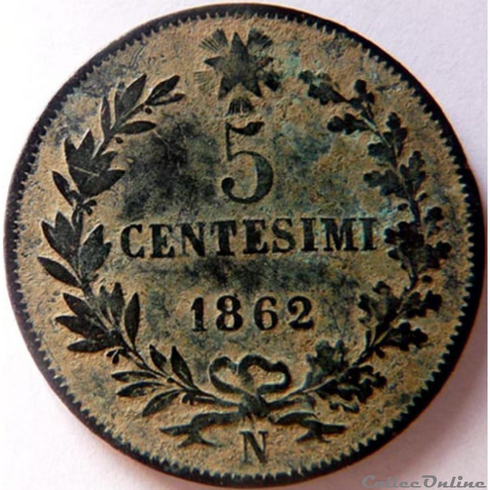 Victor Emmanuel II 1862 monnaie monde italie victor emmanuel ii 1862