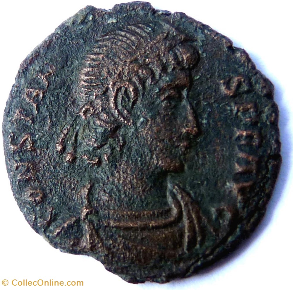Constans 341-347/Aquilée/VICTORIAE DD AVGG Q NN monnaies antiques romaines republicaines imperiales constans 341 347 aquilee victoriae dd avgg q nn