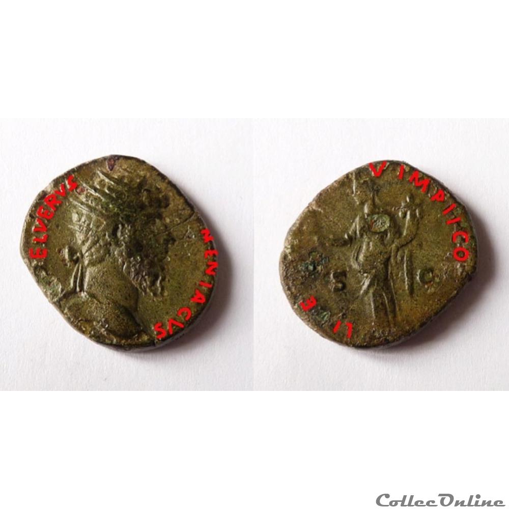 Lucius Verus 165/Dupondius/Rome/Absent du RIC III 3 monnaie antique av jc ap romaine lucius verus 165 dupondius rome absent du ric iii