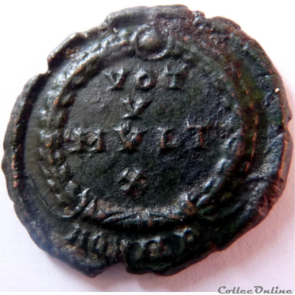 Jovien 363-364/Aquilée/VOT V MVLT X monnaies antiques romaines republicaines imperiales jovien 363 364 aquilee vot v mvlt x