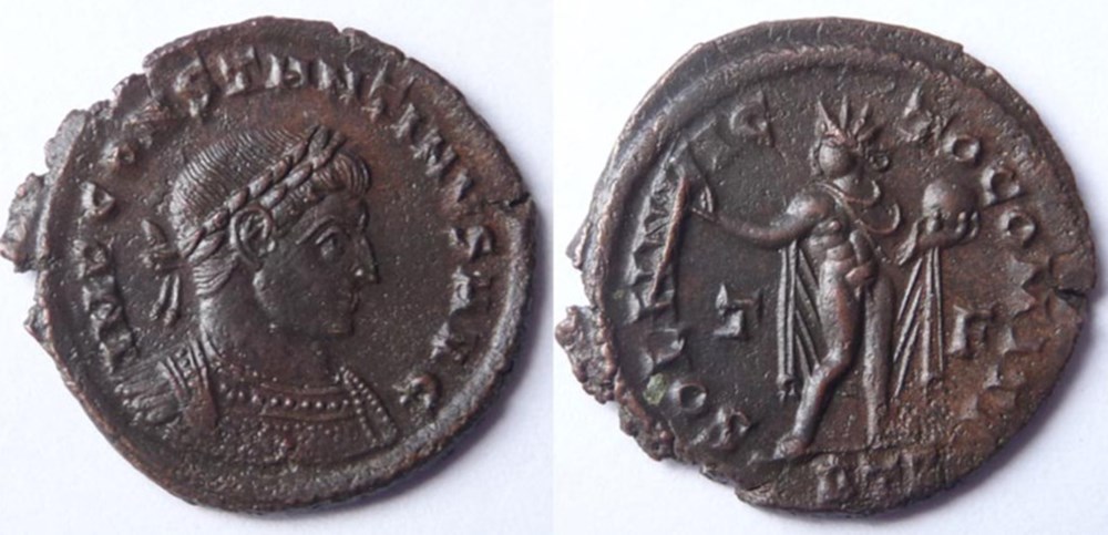 RIC 132/Constantin 1er 317/Trèves/SOLI INVICTO COMITI monnaies antiques romaines imperiales et republicaines ric 132 constantin 1er 317 treves soli invicto comiti
