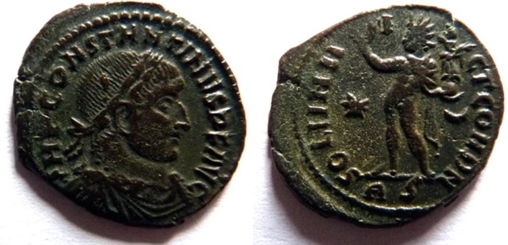 RIC 49 var/Constantin 1er 316/Rome/SOLI INVICT COM DN monnaies antiques romaines imperiales et republicaines ric 49 var constantin 1er 316 rome soli invict com dn