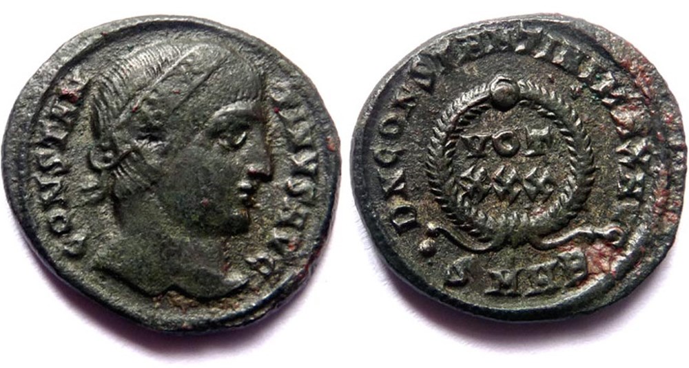 D N CONSTANTINI MAX AVG/327-329/Héraclée monnaies antiques romaines imperiales et republicaines d n constantini max avg 327 329 heraclee