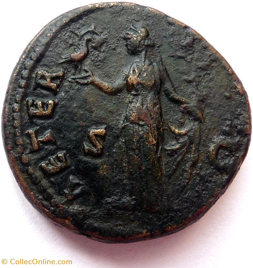 monnaies antiques romaines republicaines imperiales faustine ancienne 141 dupondius rome ric iii 1157