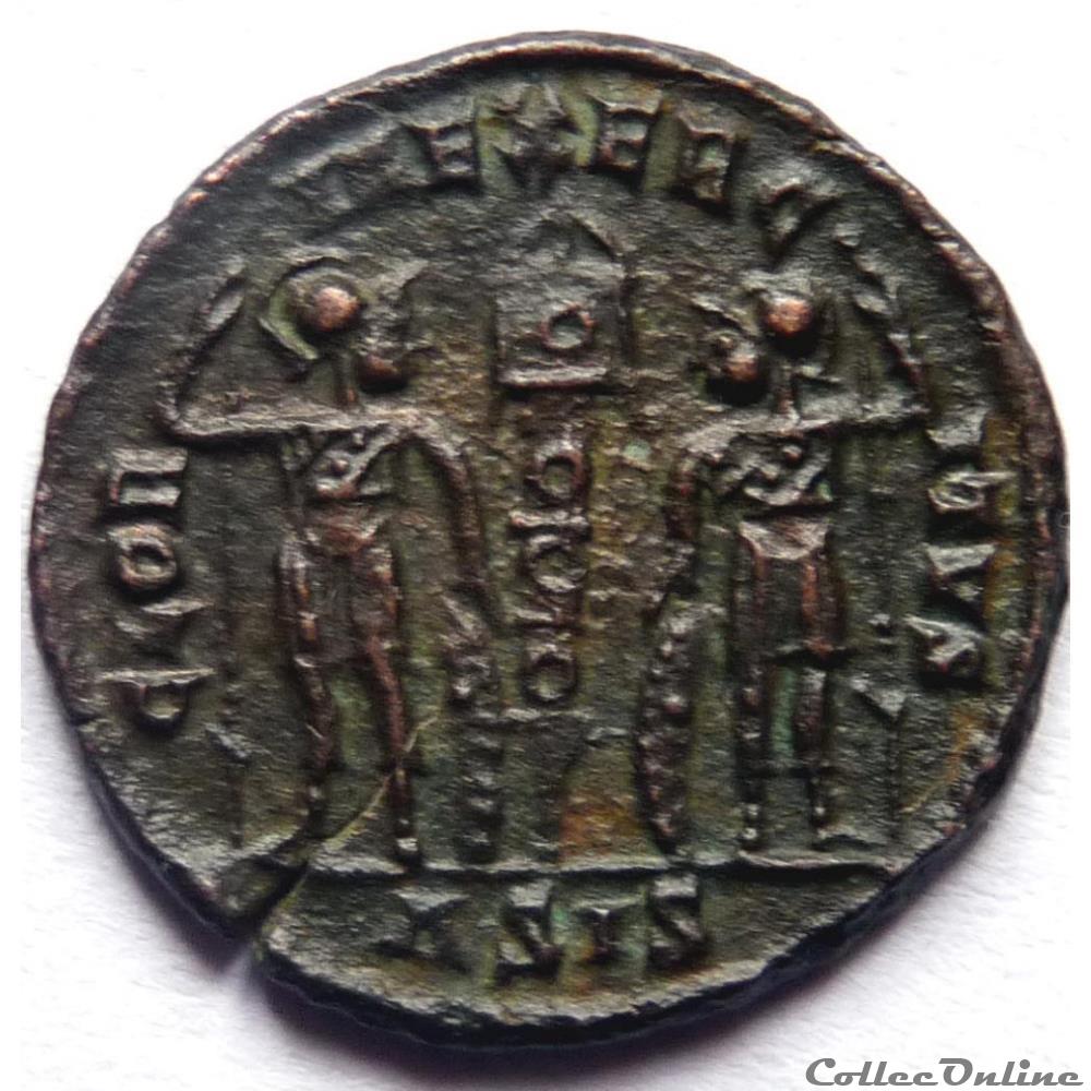 monnaie antique av jc ap romaine constans 335 336 siscia gloria exercitvs