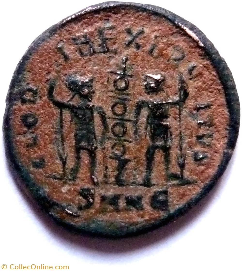 Delmace 336-337/Nicomédie/GLORIA EXERCITVS monnaies antiques romaines imperiales et republicaines delmace 336 337 nicomedie gloria exercitvs