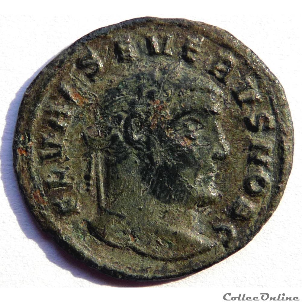 monnaie antique av jc ap romaine severe ii 305 306 siscia genio popvli romani