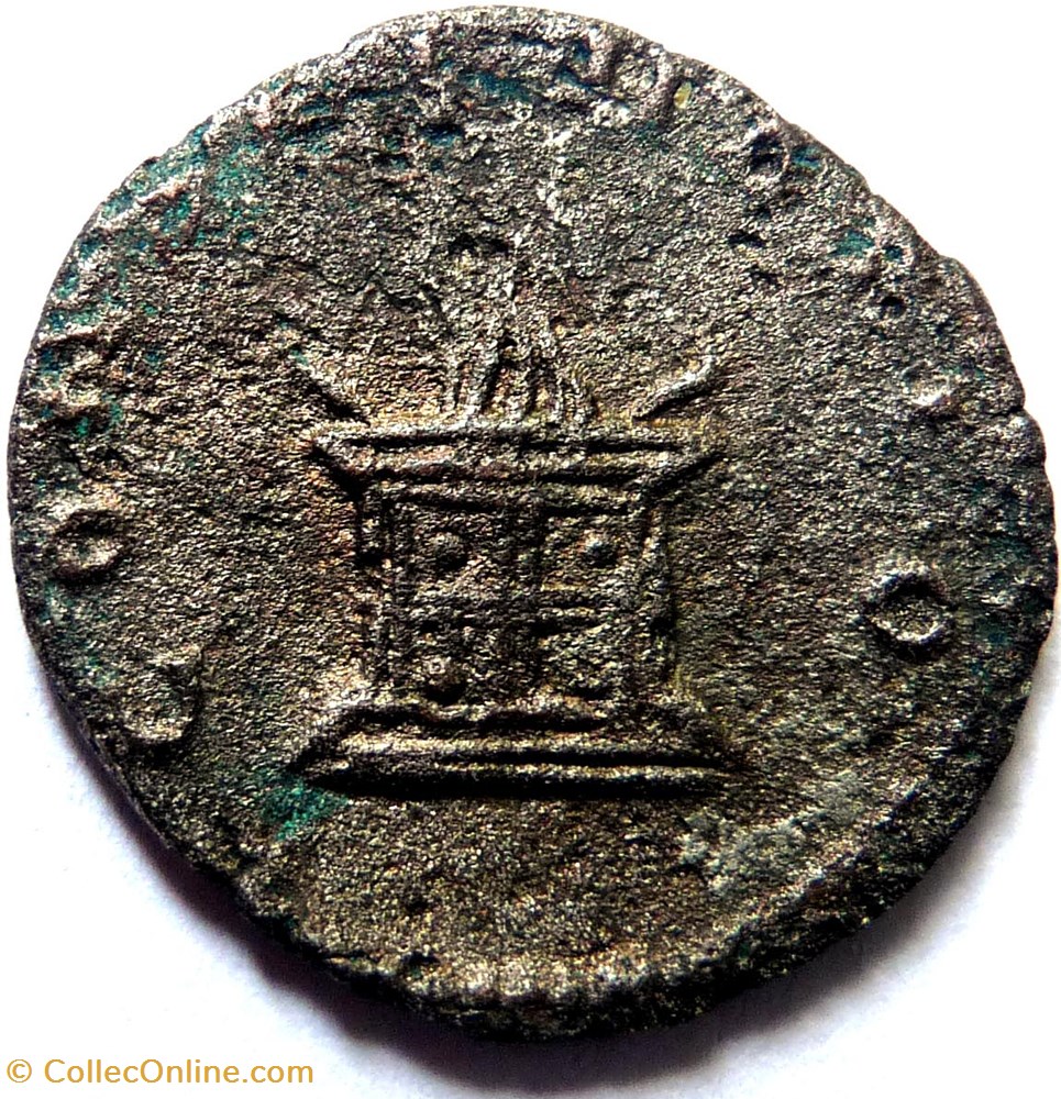 Valérien II 258-259/Rome/CONSECRATIO monnaie antique av jc ap romaine republicaine imperiale valerien ii 258 259 rome consecratio