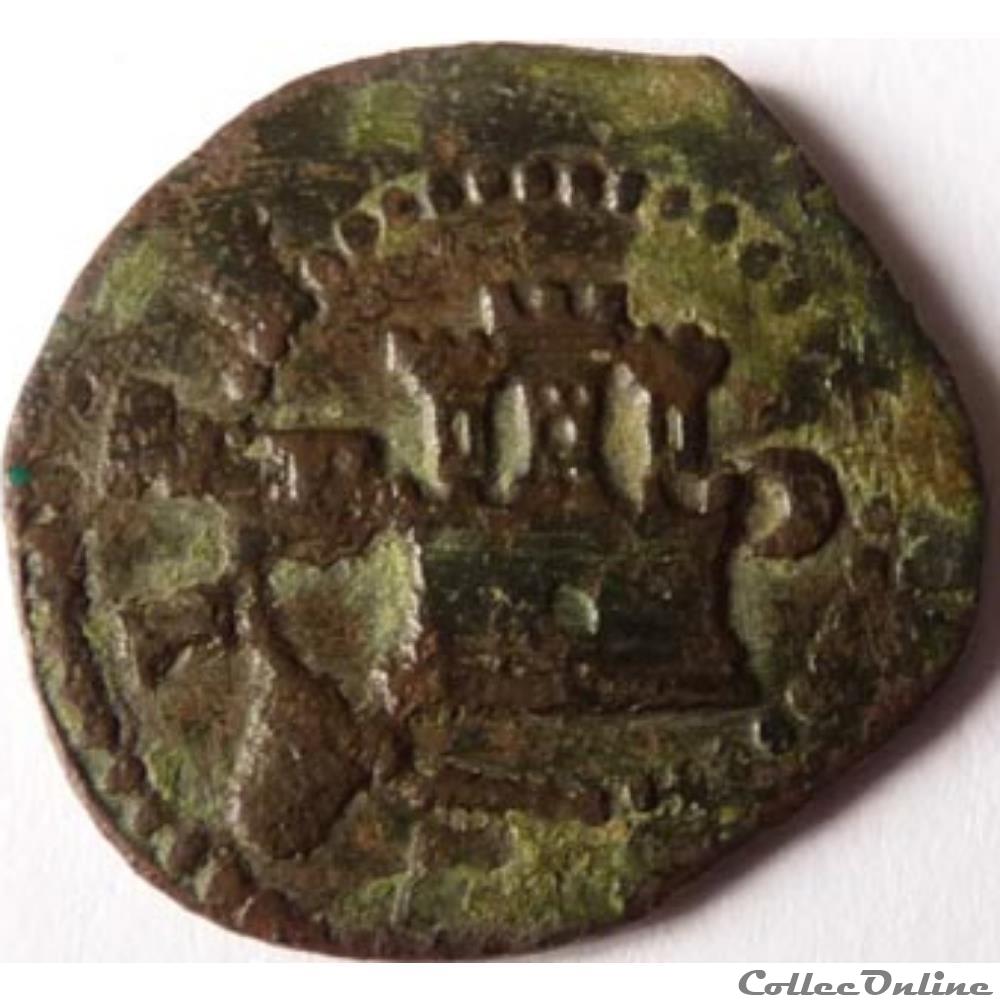 2 maravedis/Burgos/Philippe II (1556-1598) monnaie 2 maravedis burgos philippe ii 1556 1598