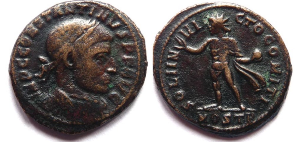RIC 89/Constantin 1er 312-313/Ostie/SOLI INVICTO COMITI monnaies antiques romaines imperiales et republicaines ric 89 constantin 1er 312 313 ostie soli invicto comiti
