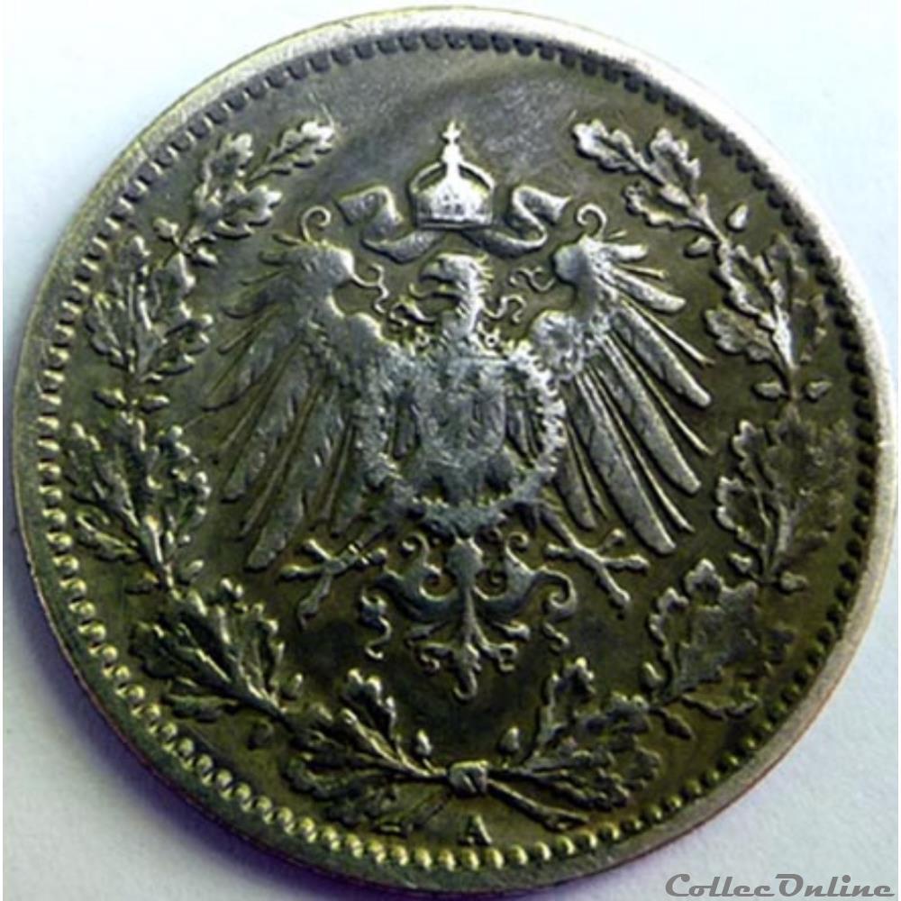 monnaie monde allemagne empire allemand 1 2 mark 1919