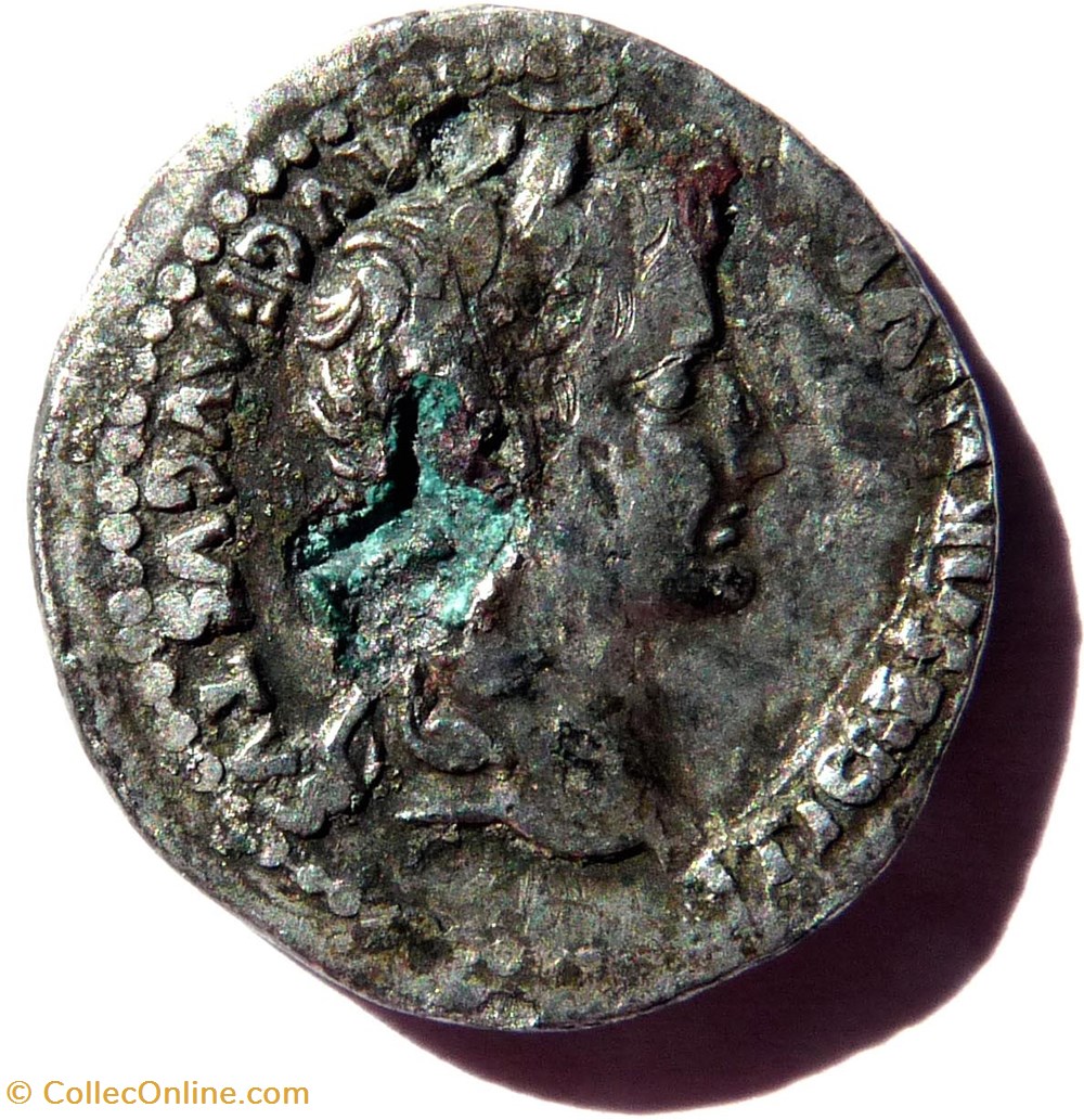 Tibère 14-37/Denier fourré/PONTIF MAXIM monnaies antiques romaines imperiales et republicaines tibere 14 37 denier fourre pontif maxim