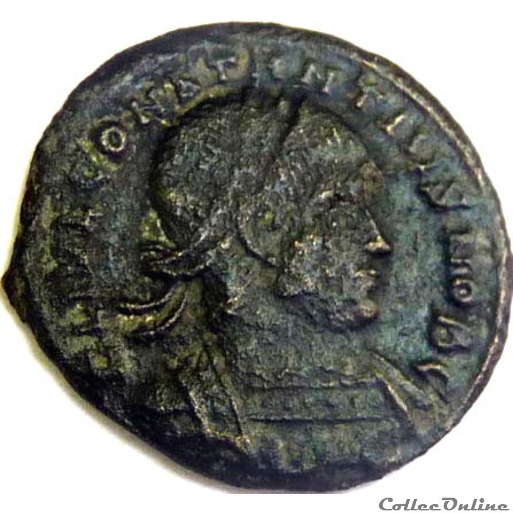 Constance II 335-336/Siscia/GLORIA EXERCITVS monnaies antiques romaines republicaines imperiales constance ii 335 336 siscia gloria exercitvs