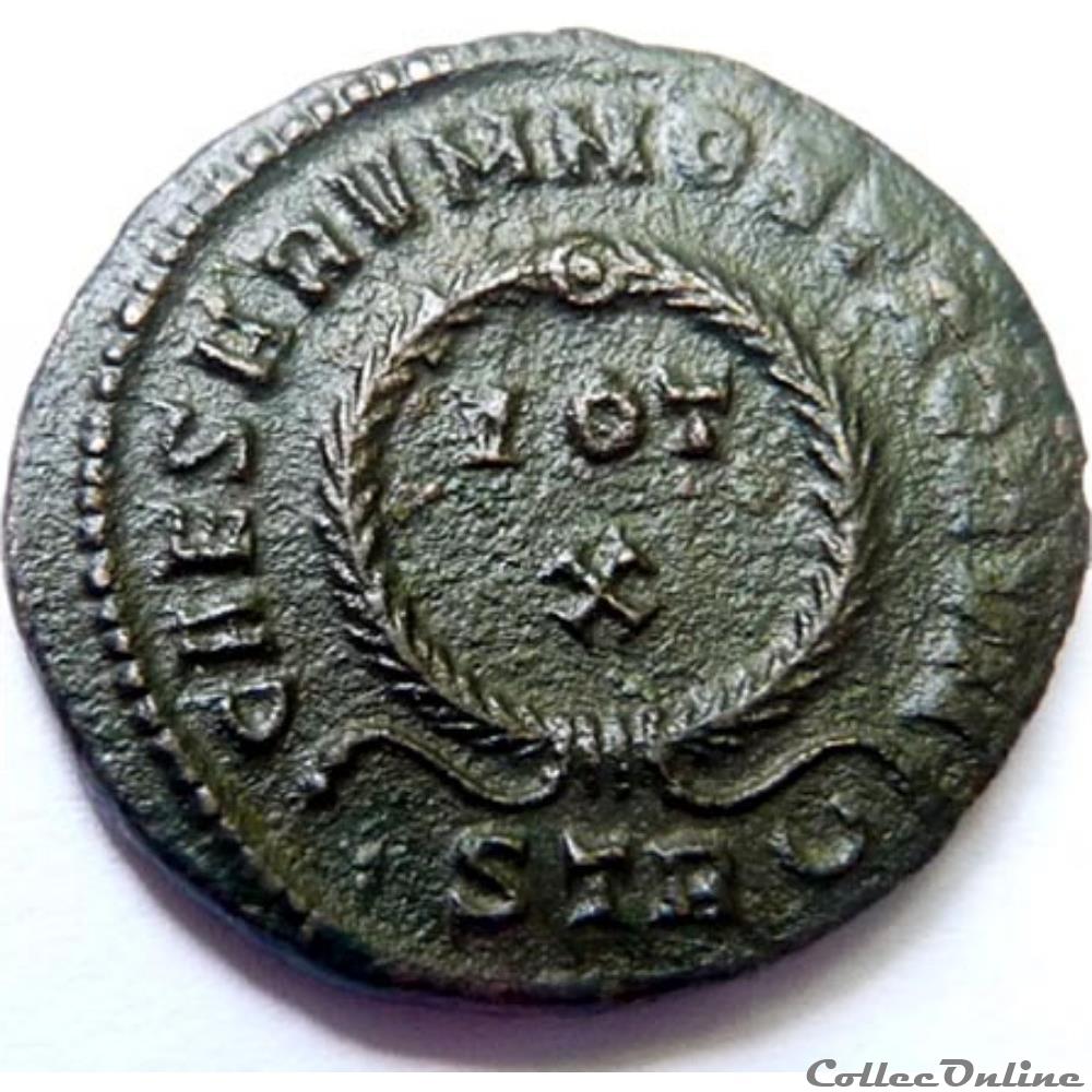 Crispus 323-324/Trèves/CAESARVM NOSTRORVM monnaie antique av jc ap romaine crispus 323 324 treves caesarvm nostrorvm