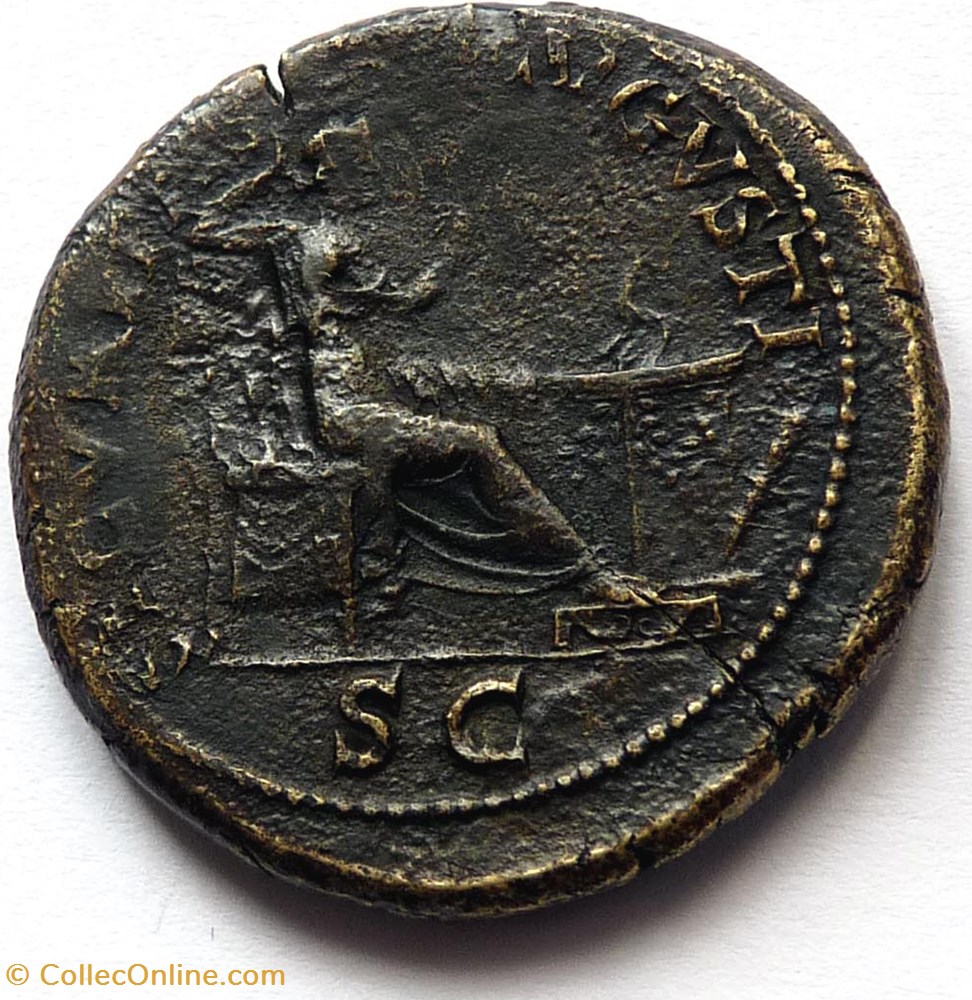 Néron 62-68 /Dupondius/Sécuritas monnaies antiquite av jc ap romaines republicaines imperiales neron 62 68 dupondius securitas