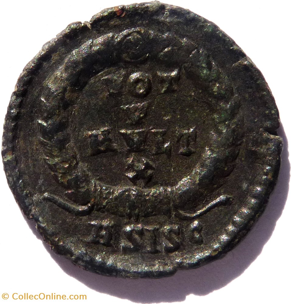 Jovien 363-364/Siscia/VOT V MVLT X monnaies antiques romaines republicaines imperiales jovien 363 364 siscia vot v mvlt x