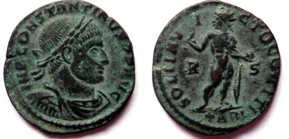 monnaies antiques romaines imperiales et republicaines ric 138 constantin 1er 317 318 arles soli invicto comiti