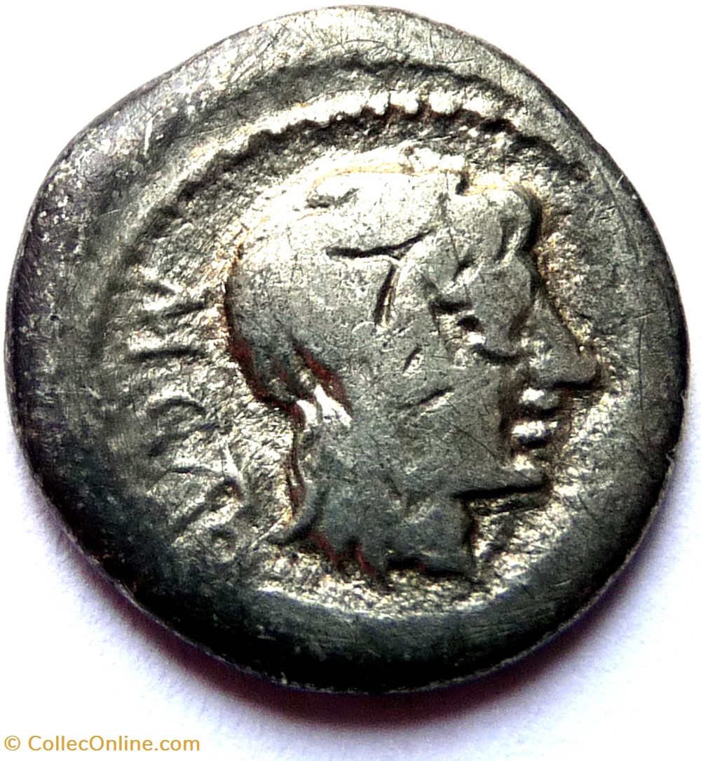monnaies antiques romaines republicaines imperiales gens porcia 89 quinaire bacchus