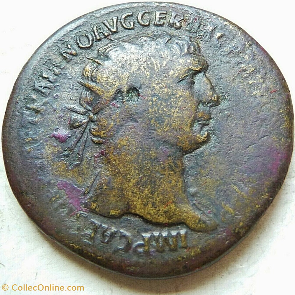 monnaies antiques romaines imperiales et republicaines trajan 103 111 dupondius rome ric 586