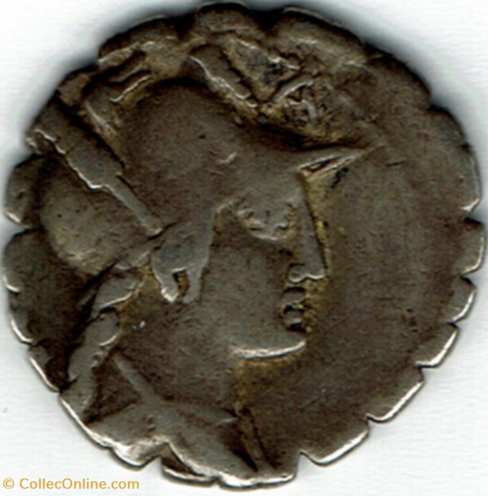monnaies antiques romaines imperiales et republicaines gens poblicia 80 denier serratus rome
