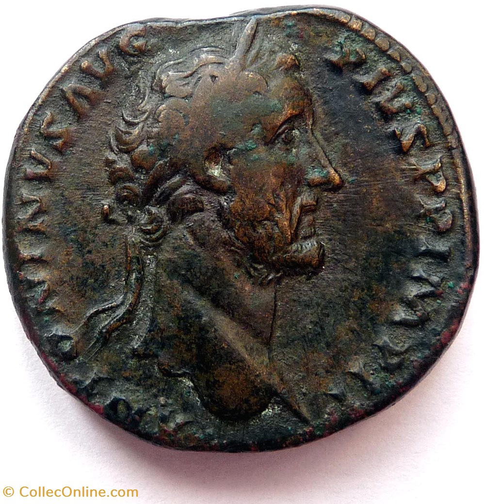 Antonin le Pieux 156-57/Sesterce/Rome/RIC III 967 monnaies antiques romaines republicaines imperiales antonin le pieux 156 57 sesterce rome ric iii 967