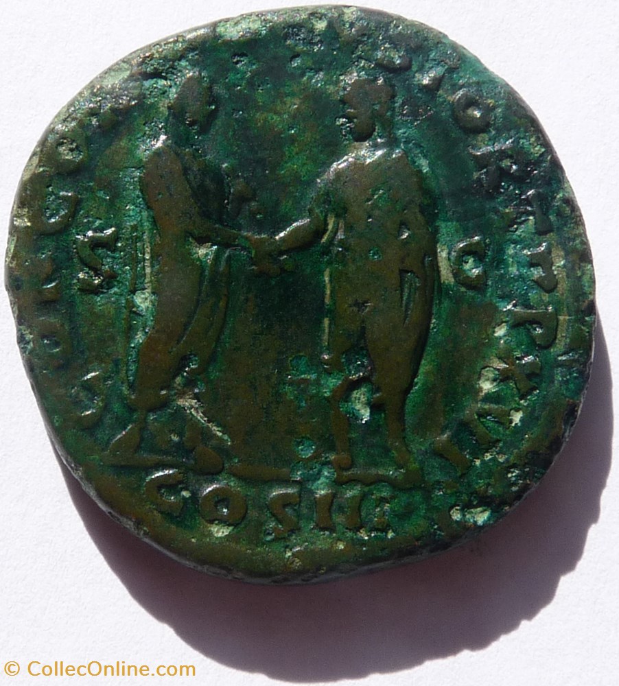 monnaie antique jc ap romaine republicaine imperiale marc aurele 161 162 rome concord avgvstor tr p xvi cos iii