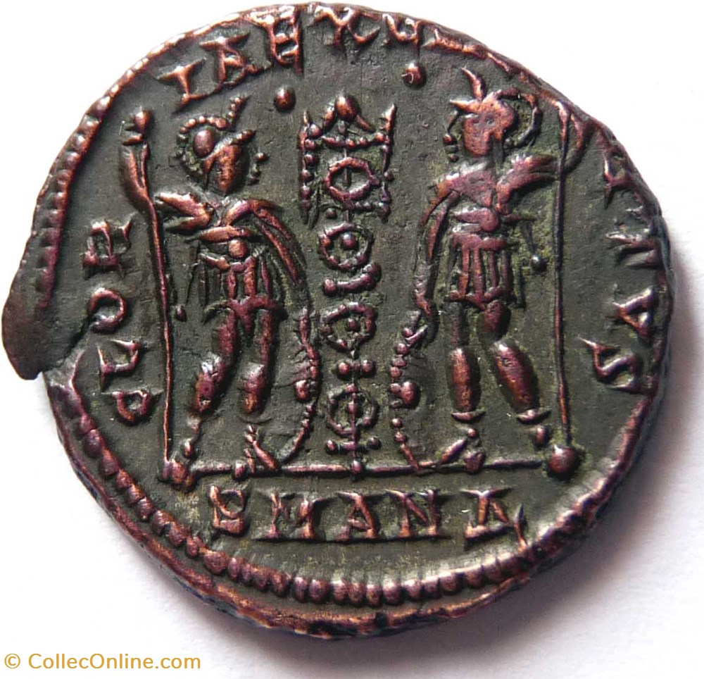 Constance II 337-341/Antioche/GLORIA EXERCITVS monnaies antiquite av jc ap romaines republicaines imperiales constance ii 337 341 antioche gloria exercitvs