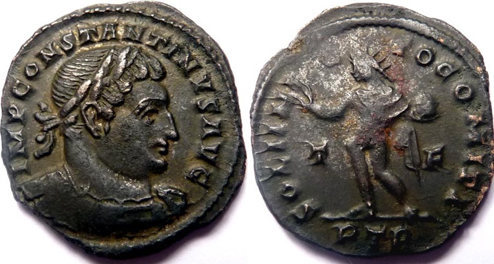 RIC 870/Constantin 1er 312-313/Trèves/SOLI INVICTO COMITI monnaies antiques romaines imperiales et republicaines ric 870 constantin 1er 312 313 treves soli invicto comiti