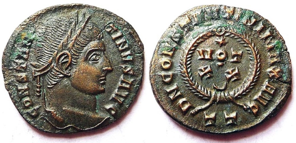 D N CONSTANTINI MAX AVG/322-325/Ticinum monnaies antiques romaines imperiales et republicaines d n constantini max avg 322 325 ticinum