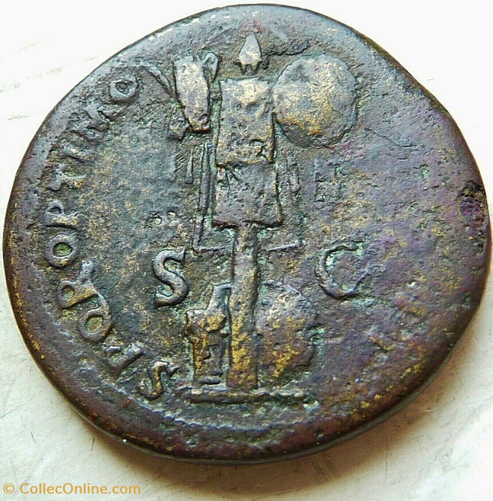 monnaies antiques romaines imperiales et republicaines trajan 103 111 dupondius rome ric 586