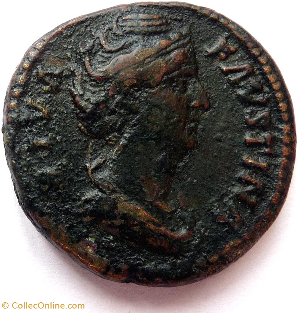 monnaies antiques romaines republicaines imperiales faustine ancienne 141 dupondius rome ric iii 1157
