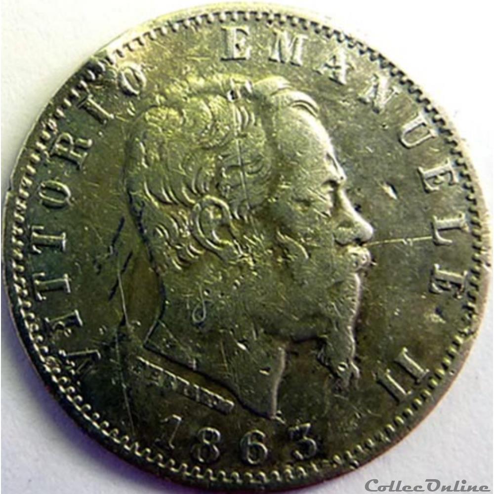 Victor Emmanuel II 1863 monnaie monde italie victor emmanuel ii 1863