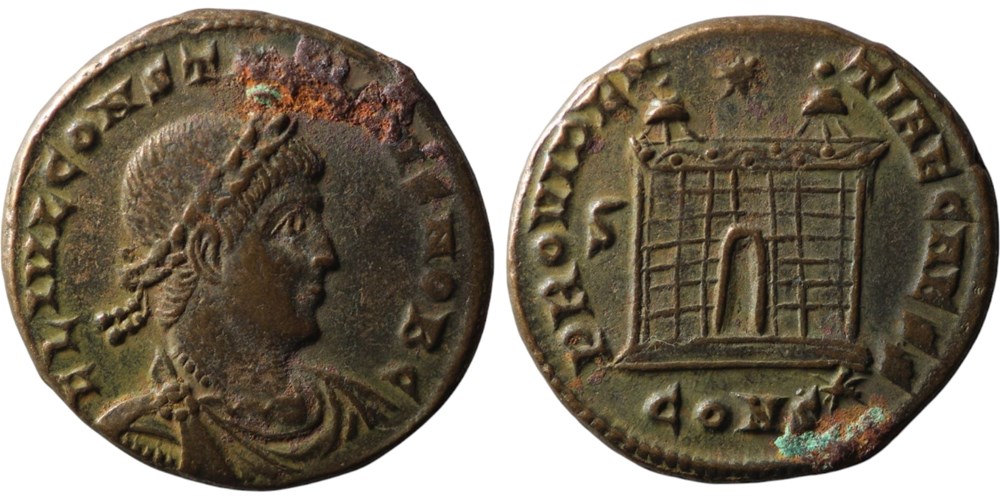 Constance II 328-329/Constantinople/PROVIDENTIAE CAESS monnaies antiques romaines imperiales et republicaines constance ii 328 329 constantinople providentiae caess