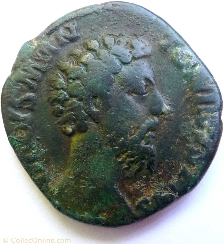 Marc Aurèle 180/Sesterce/Rome/CONSECRATIO monnaie antique av jc ap romaine marc aurele 180 sesterce rome consecratio