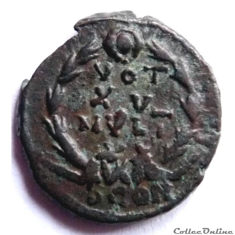 monnaie antique av jc ap romaine gratien 381 383 arles vot xv mvlt xx