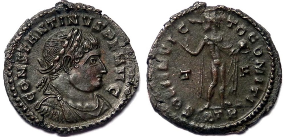 RIC 134/Constantin 1er 317/Trèves/SOLI INVICTO COMITI monnaies antiques romaines imperiales et republicaines ric 134 constantin 1er 317 treves soli invicto comiti