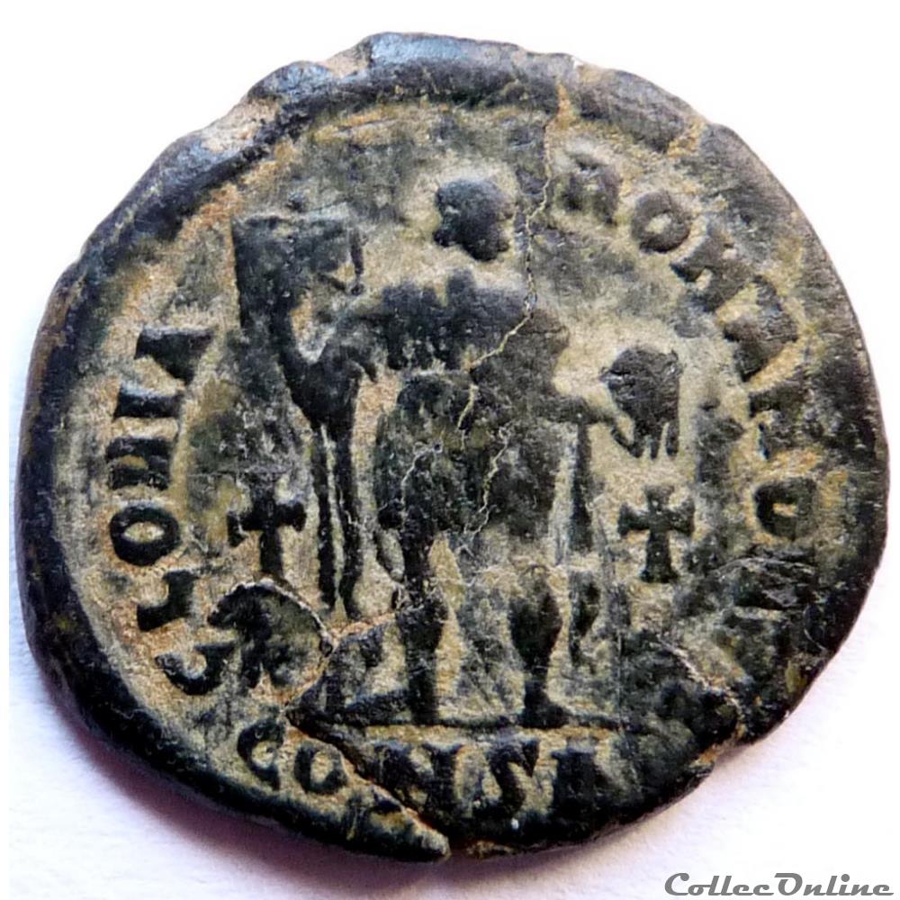 Honorius 392-395/Constantinople/GLORIA ROMANORVM monnaie antique av jc ap romaine honorius 392 395 constantinople gloria romanorvm