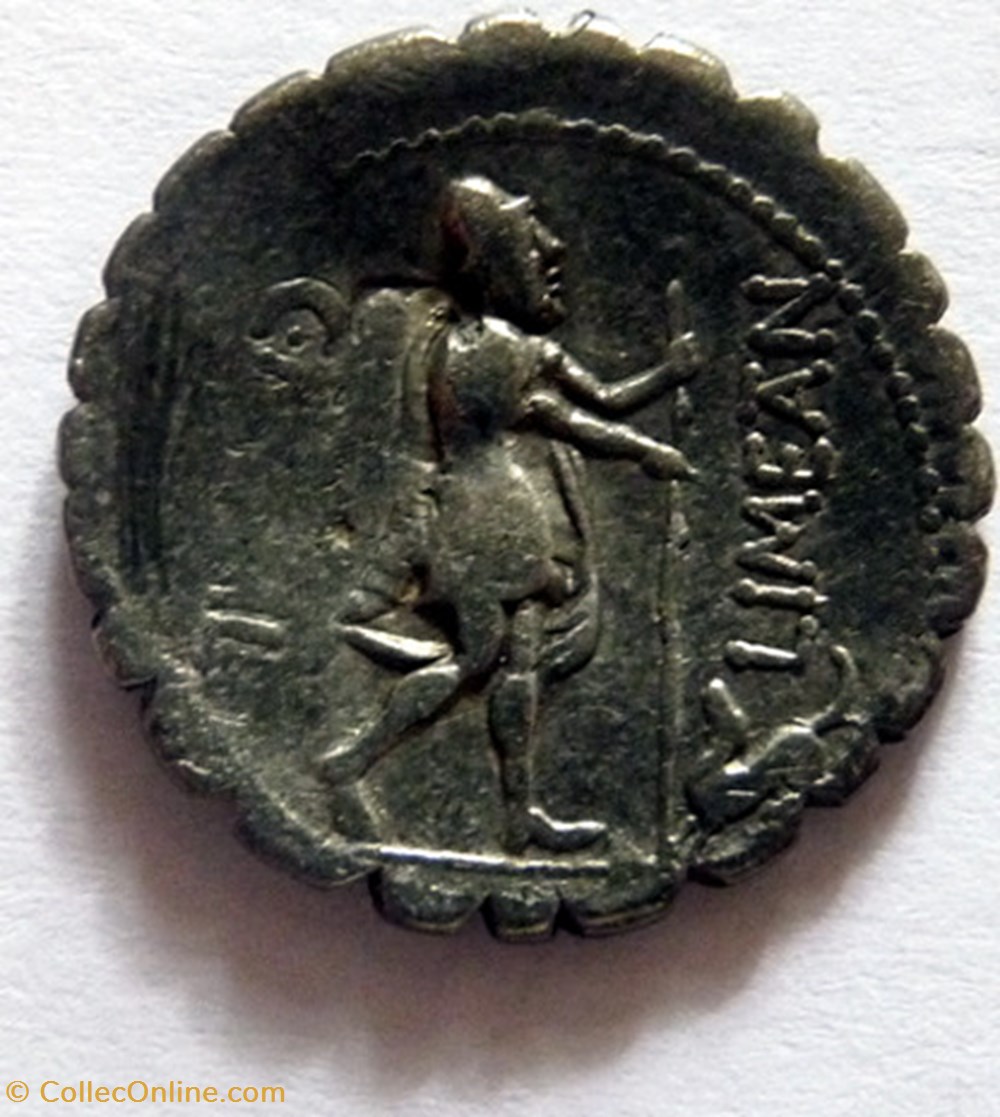 Gens Mamilia -82/Denier serratus/Mercure/Ulysse monnaies antiques romaines imperiales et republicaines gens mamilia 82 denier serratus mercure ulysse