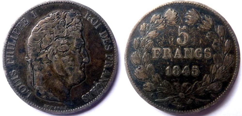 5 francs Louis Philippe 1845 monnaies monde 5 francs louis philippe 1845