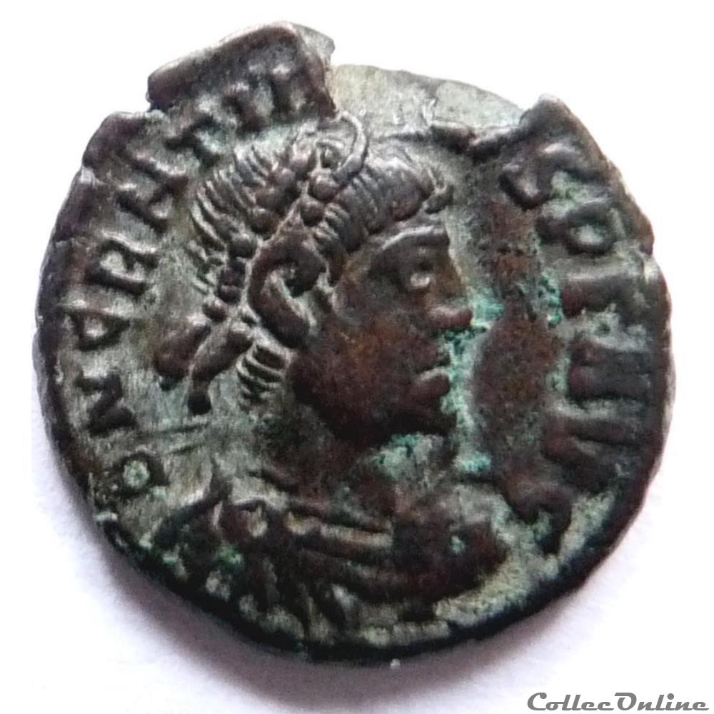 monnaie antique av jc ap romaine gratien 381 383 arles vot xv mvlt xx